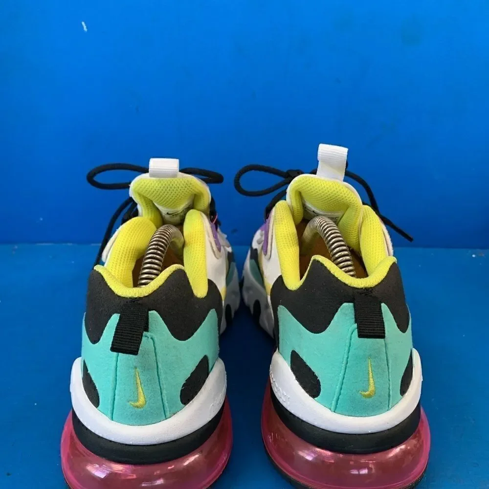 Nike Air Max 270 React (GS) BQ0103-101 White/Yellow Youth Size 6.5Y